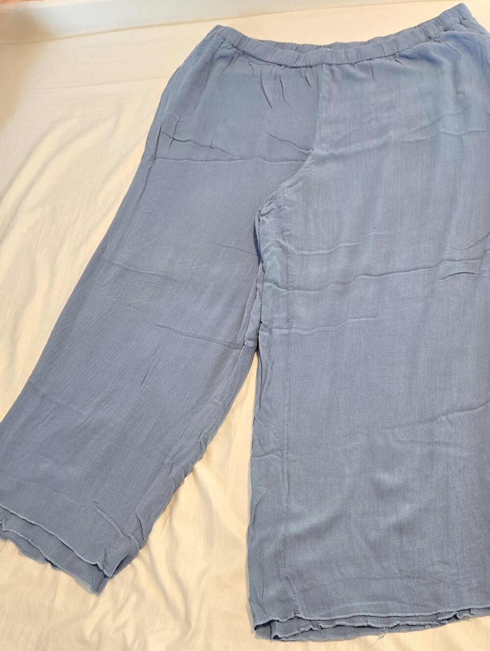 Coldwater Creek Soft Blue Wide Leg Double Layer Pants - Size 1X